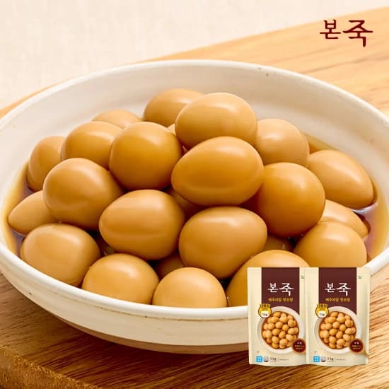 본죽 대용량 메추리알 장조림 1kg 2팩 (웰컴) (5,239원/무료)