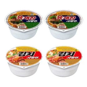 농심 육개장사발면12개 + 김치사발면12개 (총24개) (15,720원/무료)