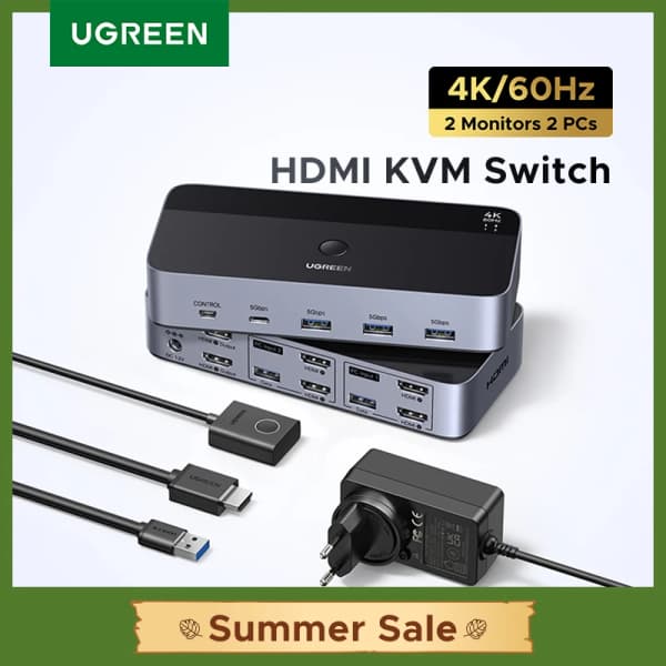 UGREEN HDMI KVM 스위치 할인코드 KR0630(58,462원/무료)