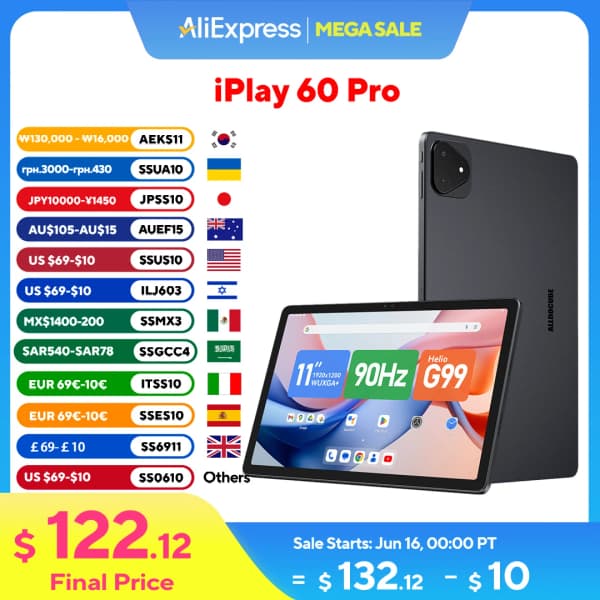 JONR Pro $131.83/ALLDOCUBE iPlay 60 $82.78