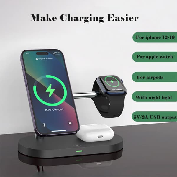 UGREEN 20000mAh 듀얼 타입 C 케이블 보조베터리($16.70/무료) , 3 in 1 마그네틱 무선 충전기($7.82/무료)