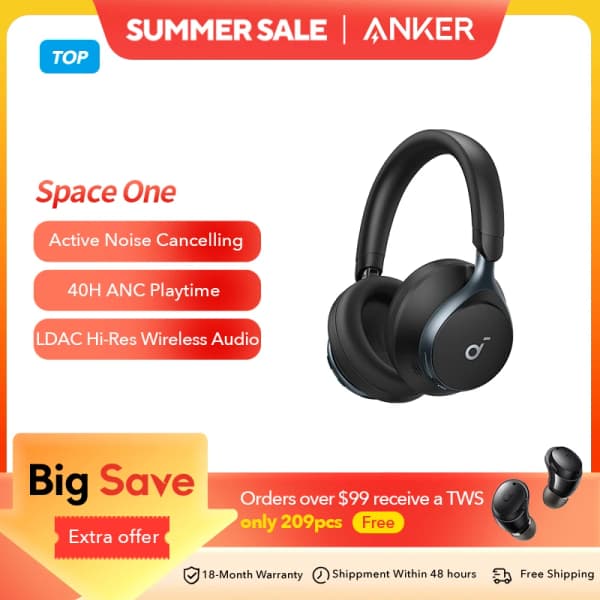 BATOCA 무선 자동차 광택기($19.01/무료) , Anker Space One Soundcore 액티브 노이즈 캔슬링 헤드폰($44.96/무료)