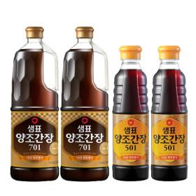 샘표 양조간장701 1.7L 2개 + 양조간장 501 500ml 2개(19,550/유니버스 무료)