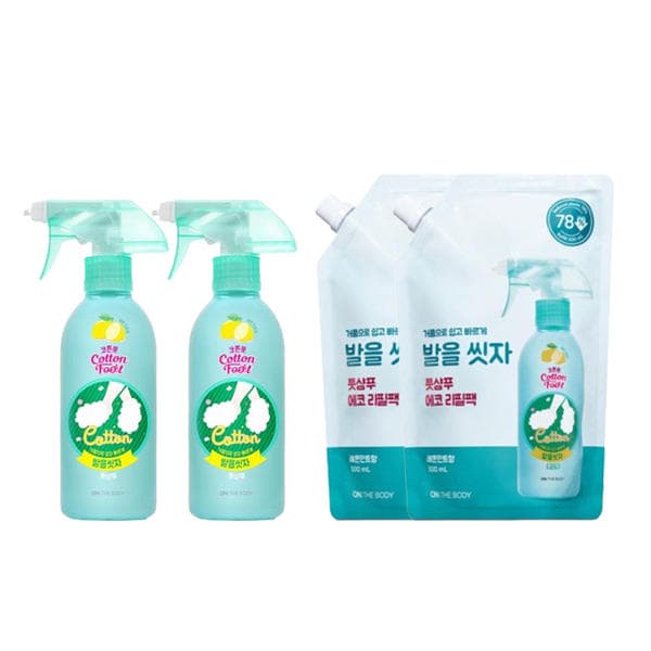 온더바디 발을씻자 풋샴푸 385ml 2개 + 리필 500ml 2개 (14,900원/무료)1
