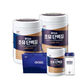 후디스 초유 단백질 280g 2개+1개+보틀+쇼핑백 (유클 21,430원/무배)
