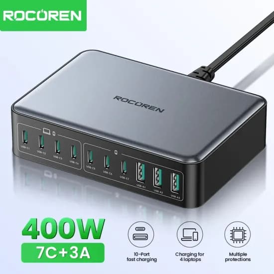 DOCO 고속 헤어 드라이어($23.82)/Rocoren 400W USB 유형 C 고속 충전기($21.31)/무료