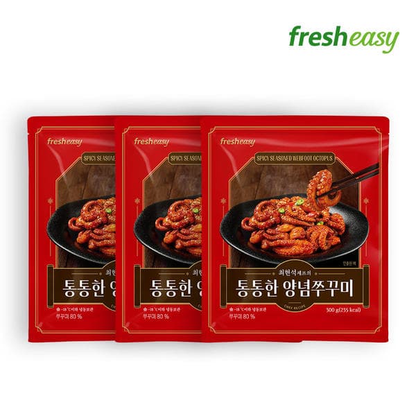 최현석셰프 통통한 양념쭈꾸미 300G 3팩 (18,980원/무료)
