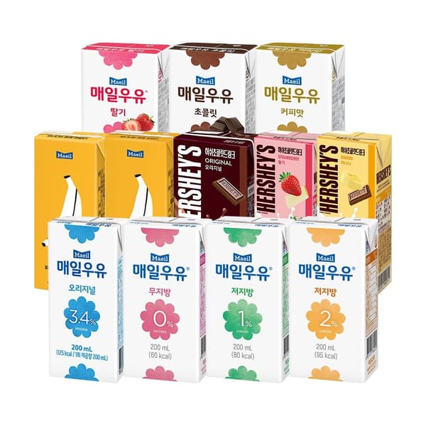 매일 멸균우유 200ml 48팩 (24,750원/무료)