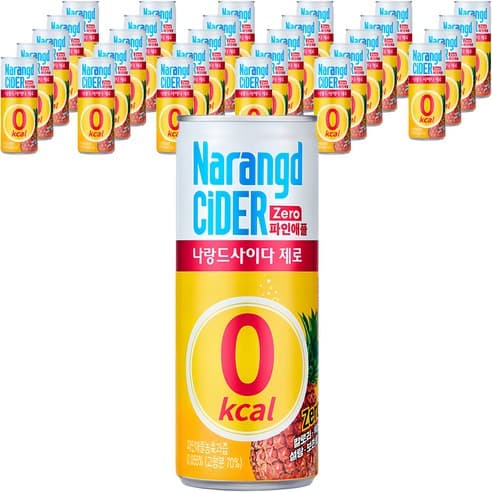 나랑드사이다 제로 파인애플, 245ml, 30개 (10,400원/무료)
