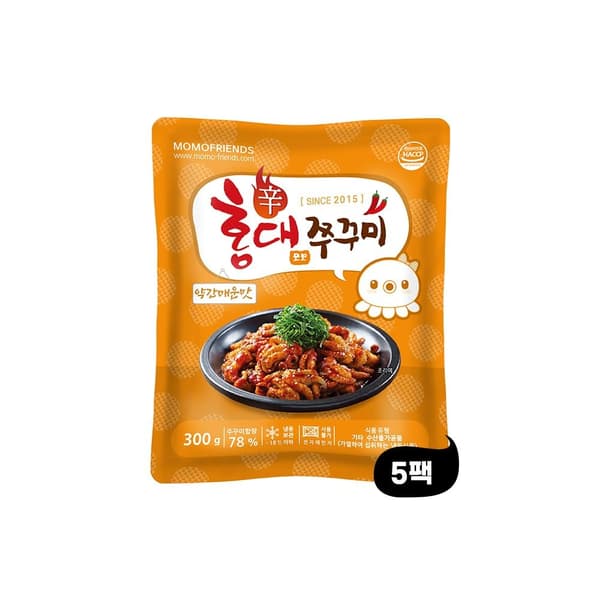 홍대쭈꾸미 300g 5팩(약간매운맛) 21,890원
