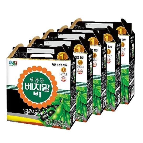 달콤한 베지밀B 검은콩두유 190ml 80팩(37,870원/무배)