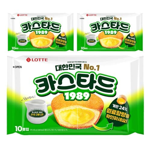 롯데카스타드 오리지널, 230g, 3개 (8,770원/와우무료)9