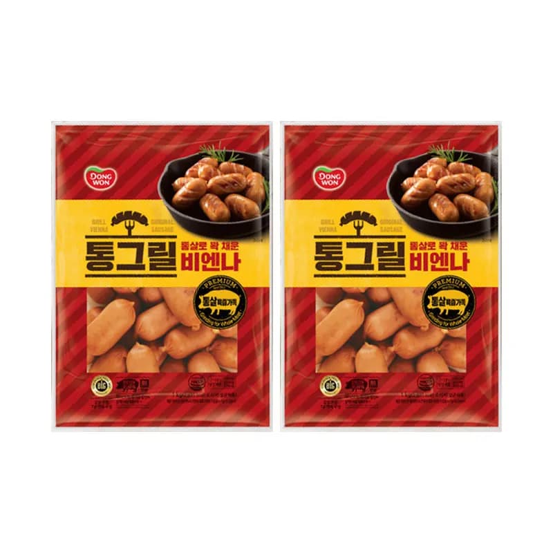 동원 통그릴 비엔나 1kg 2봉 (17,212원/무료)