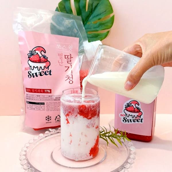 100% 수제 딸기청 1kg 외 갈아만든 유자청 (12,900원/무료)1