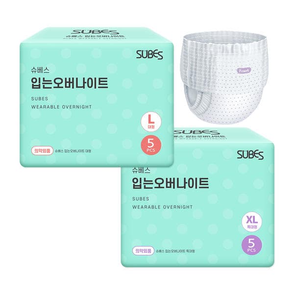 슈베스 입는 오버나이트 생리대 5P 1팩 (3,700원~ / 무료)