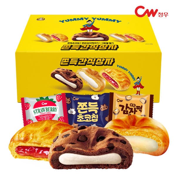쫀득간식상자 671g(쫀초11개+감자11개+딸기11개) (11,500원/무배)