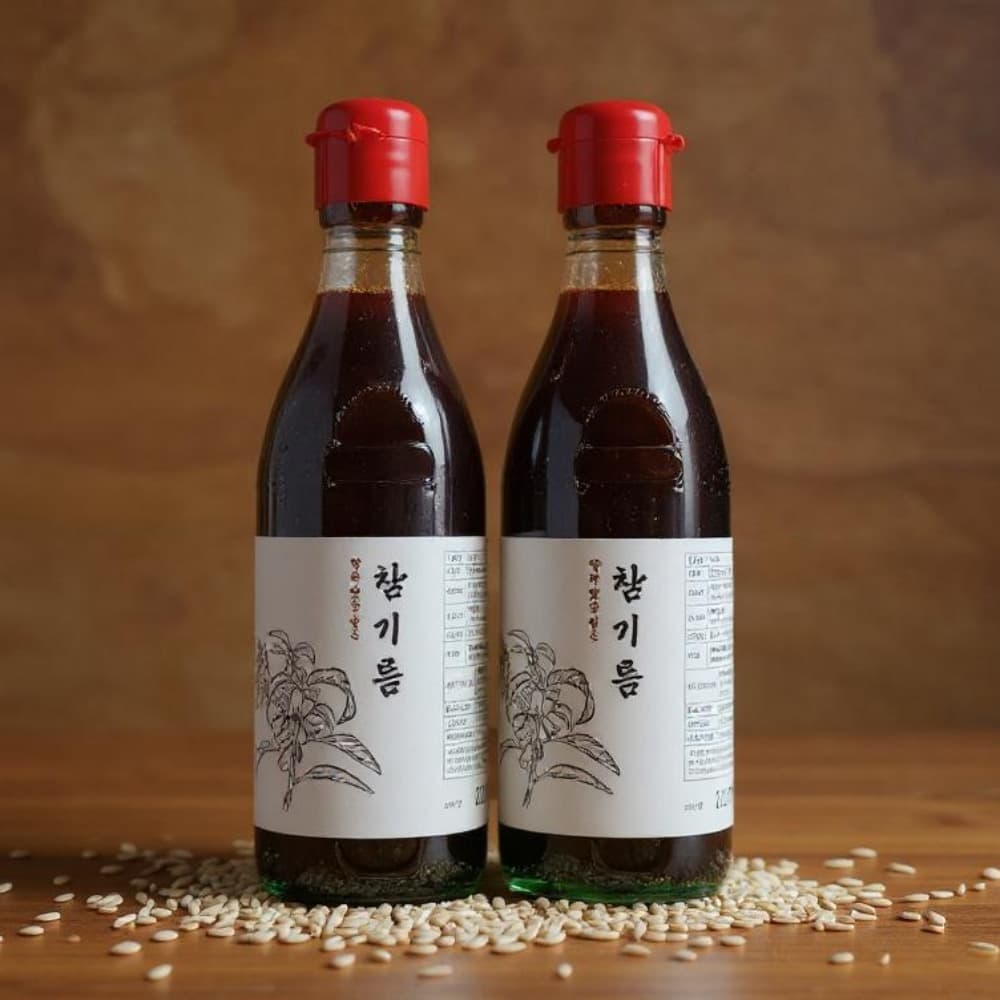저온 압착 참기름 350ml (7600원/무료)