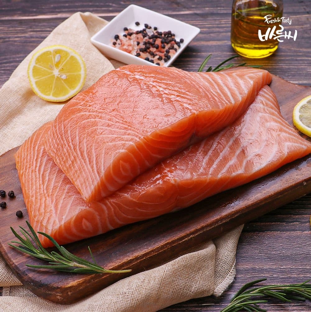 딥스킨 손질 생연어 1kg (500g+500g)(31,690원/무료)3