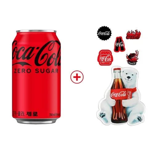 코카콜라 제로 350ml 24입+그립톡+스티커 15,729원, 닥터페퍼 제로 스트로베리 350ml 24입+볼펜 15,232원 (다양/무료)2
