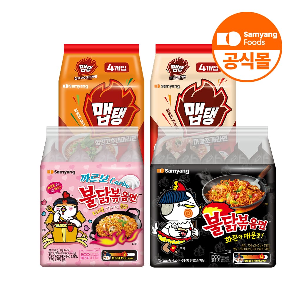 삼양식품 맵탱라면/불닭볶음면 24입 골라담기 (22,800원/무료)