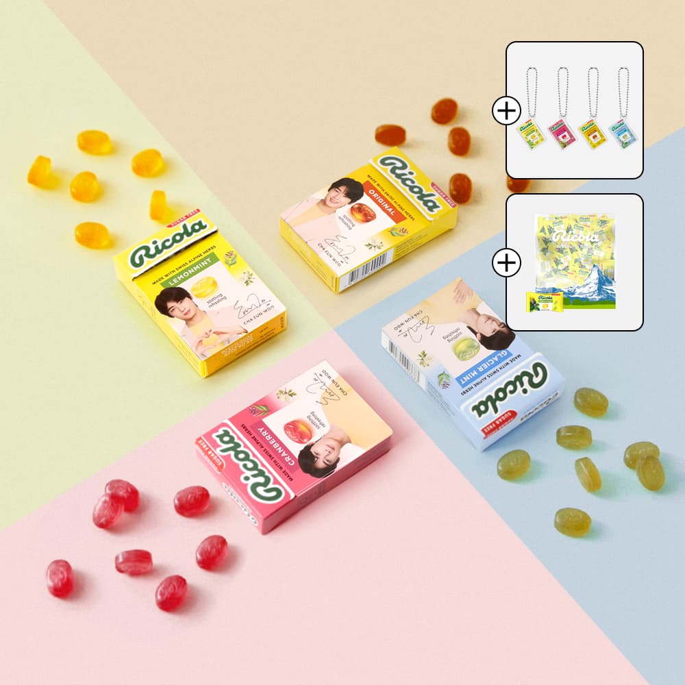 리콜라 차은우 리미티드에디션 40g 4종+(리콜라 키링+플로우팩 50g) (8,810원/무료)
