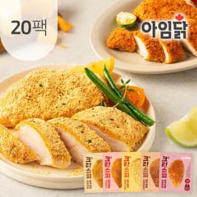 크리스피 닭가슴살 90g 5종 10팩+10팩 (총 20팩) (27,960원/무료)