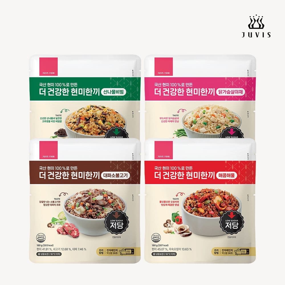 쥬비스 더 건강한 현미한끼 4종 (9,180원/무료)