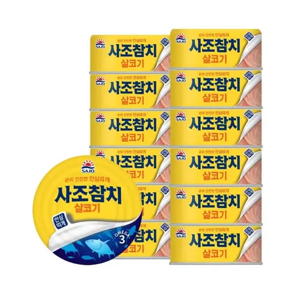 사조 안심따개 살코기참치100g*12개 (14,850원/무료)4