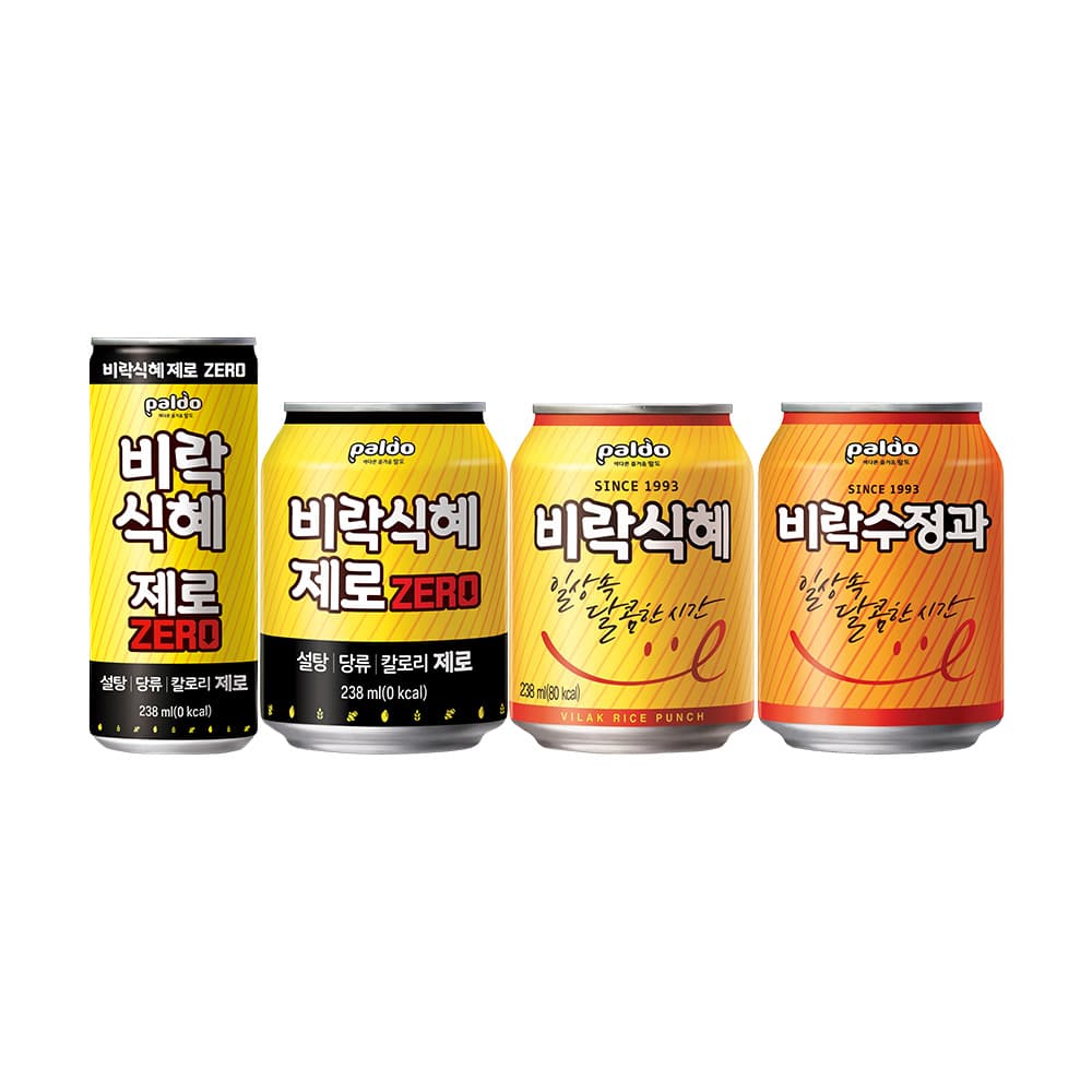 제로식혜, 식혜, 수정과 3종 캔 238ml 24개 골라담기 (11,880원/무료)1