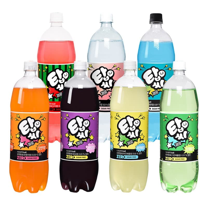 탑씨 제로 블루레몬/복숭아/오렌지/파인애플/포도/수박 1.5L X 12pet (11,500원/무배)5