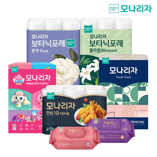 ] 모나리자 미용티슈 280매 3입 2개 총 6개 ( 8,420원 / 무료배송)8