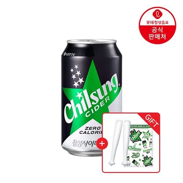 칠성사이다 제로 355ml 48캔, 칠성사이다 응원봉