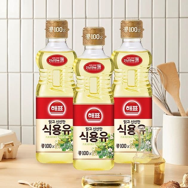 사조 해표 콩기름 900ml 3개