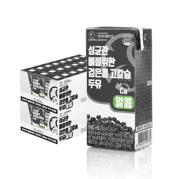 성균관 검은콩 고칼슘 두유 190ml 48팩