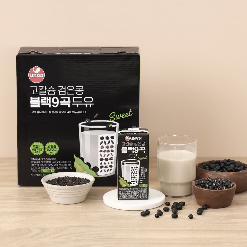 서울우유 고칼슘 검은공 블랙9곡 두유 190ml 32팩