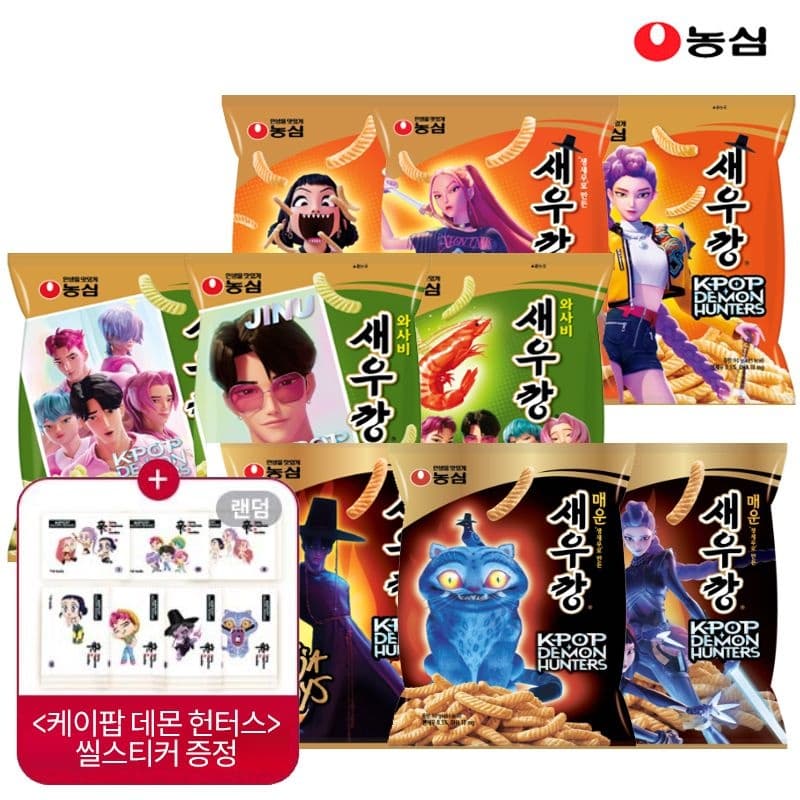 새우깡 6봉 와사비새우깡 6봉 케데헌 띠부실 4개