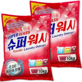 슈퍼워시 가루세탁세제 10kg 2개