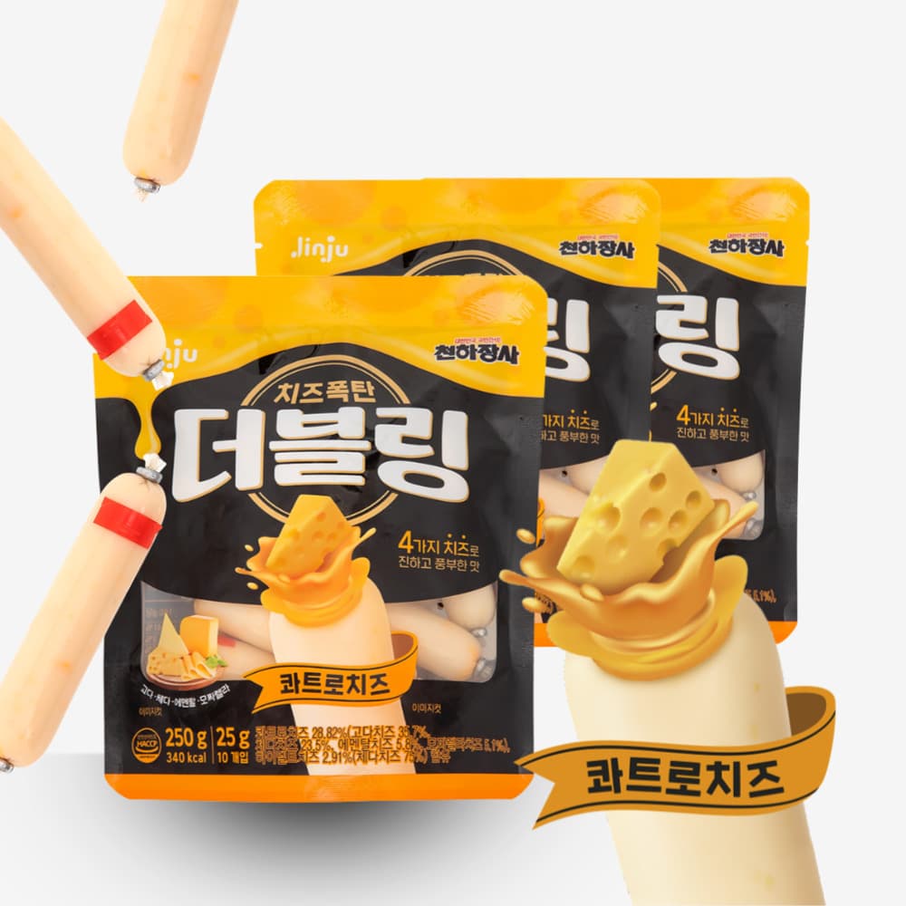 천하장사 더블링 콰트로치즈 25gX30개 (12,990원/무료)
