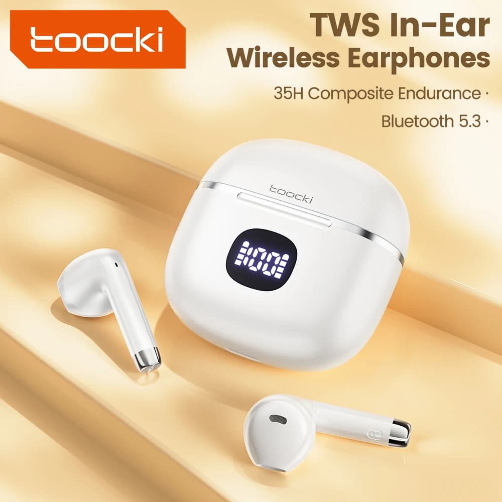Toocki 06C Bluetooth 5.3 무선 헤드폰 전원 디지털 디스플레이 인이어 이어폰 (4,505원/무료)