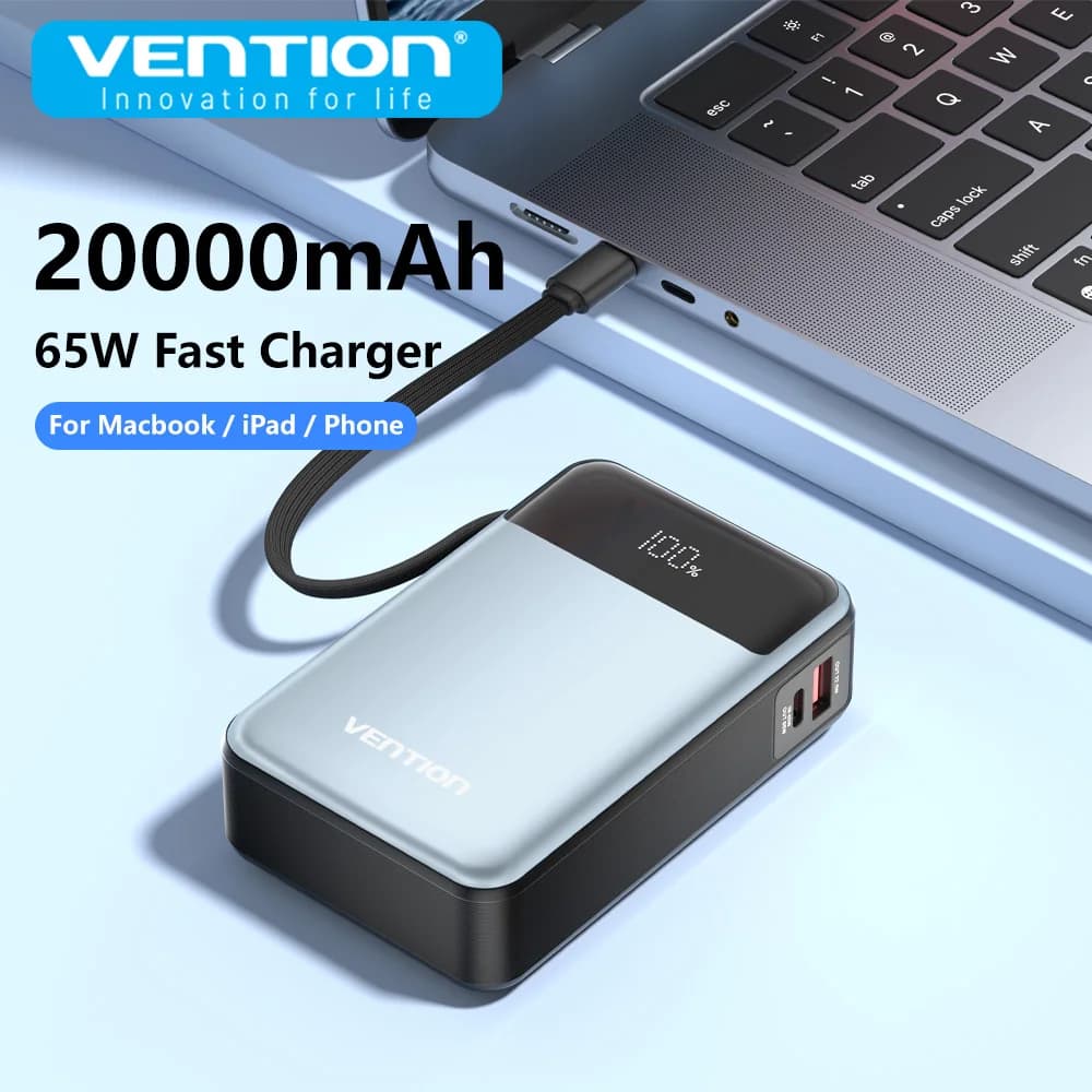 Vention 20000mAh 65W PD 보조배터리 (33,463원/무료)