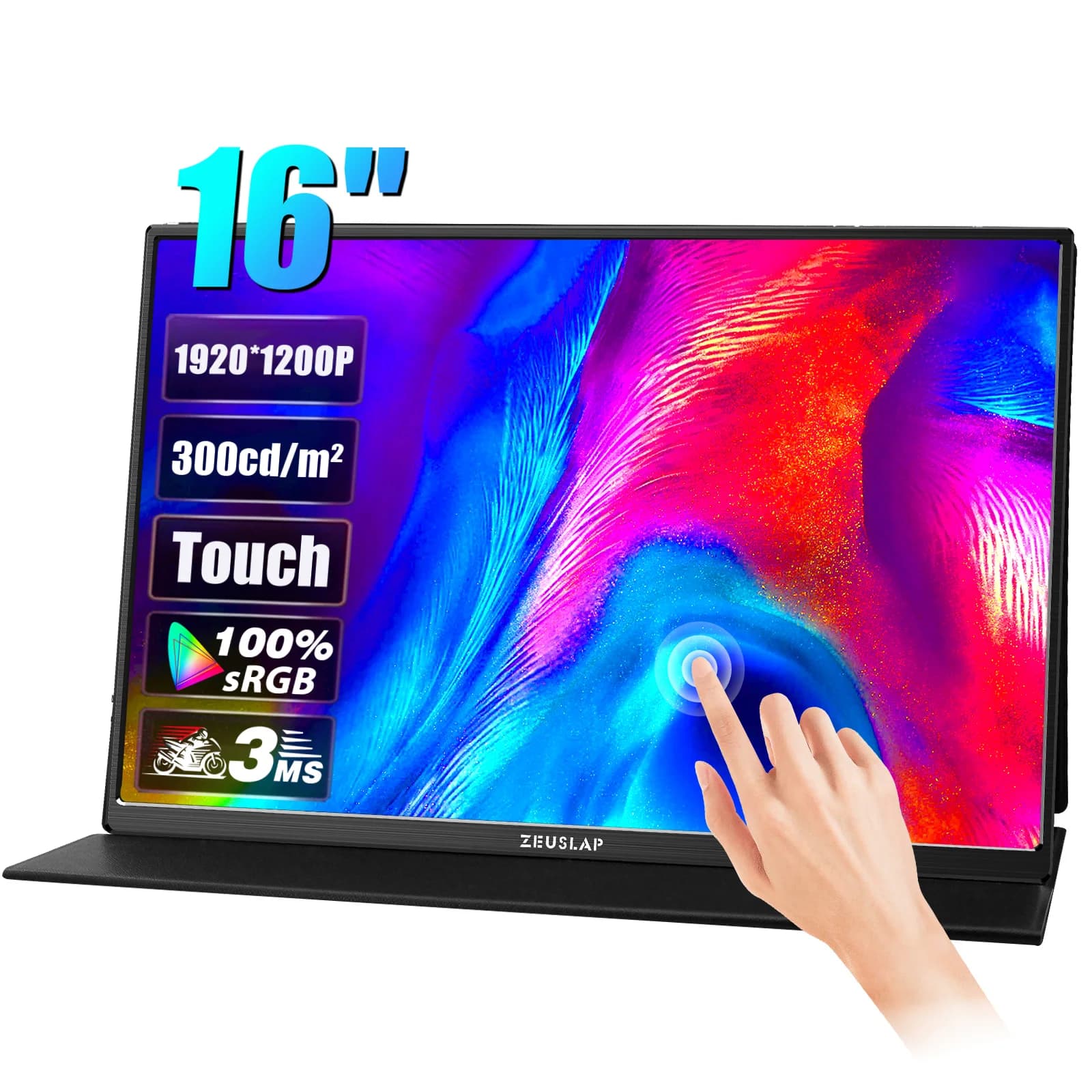 ZEUSLAP 16인치 터치 모니터 $80.8