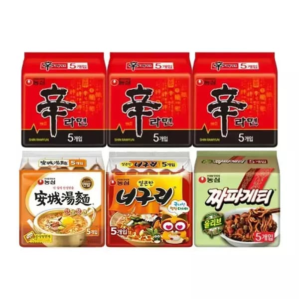 신신신안너짜 신라면 15 안성 5 너구리 5 짜파 5