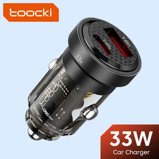 Toocki 차량용 충전기 33W 5A QC PD 3.0 SCP USB Type C iPhone 15 14 13 12 Huawei Samsung Xiaomi