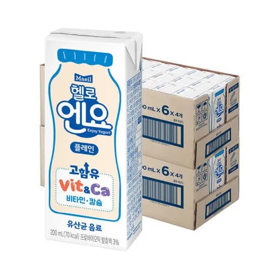 매일 헬로엔요 플레인 200ml 48팩