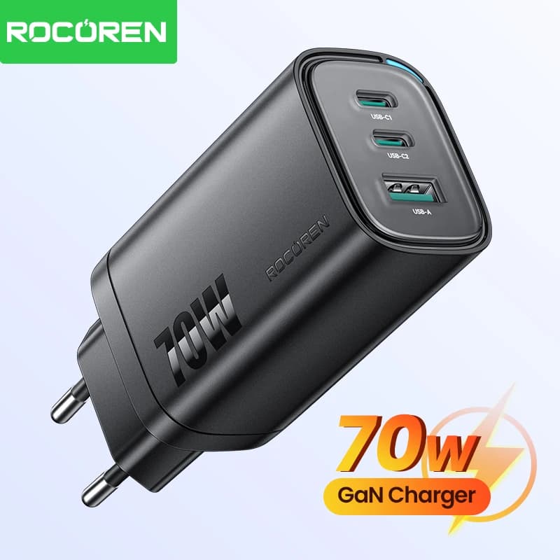 Rocoren 70W GaN USB C타입 충전기