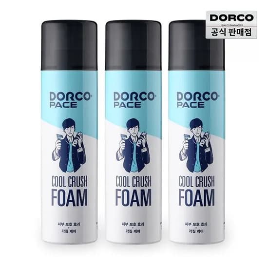 도루코 페이스 쿨 크러쉬 대용량 쉐이빙폼 250ML 3개 (9,930원/무료)