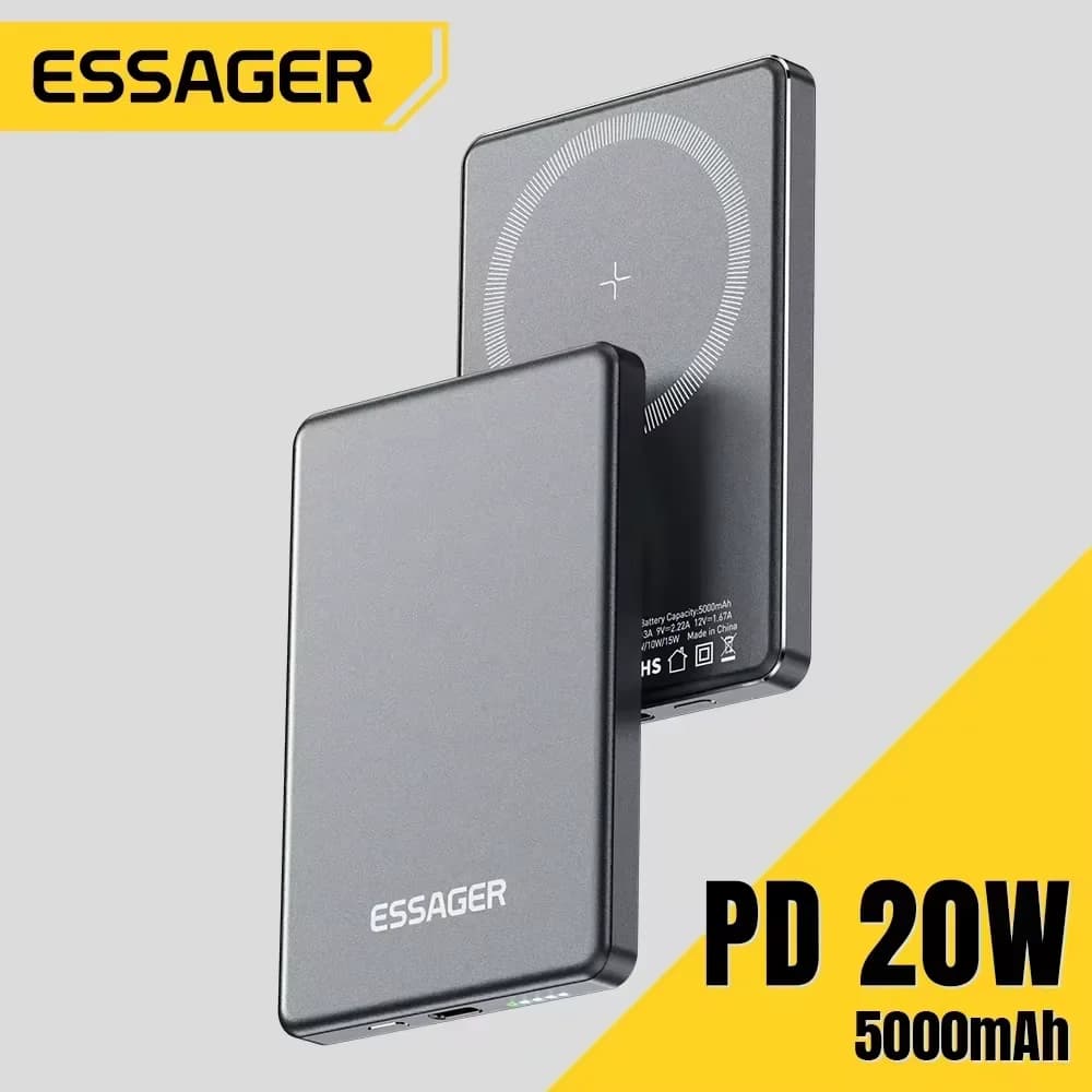Essager 얇은 무선 보조배터리 마그네틱 20W 5000mAh
