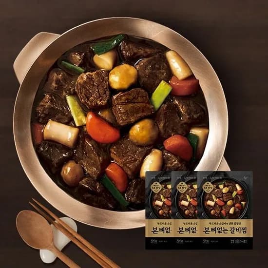 본죽 뼈없는 소갈비찜 3팩