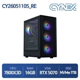 씨넥스PC 라이젠 7800X3D RTX5070 16G 1TB 게이밍 완본체 총 1개