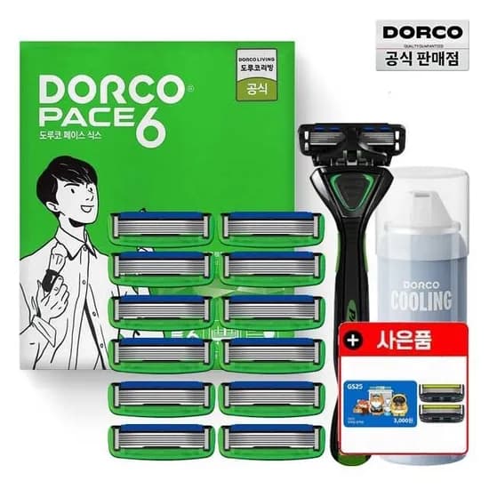 도루코 페이스6 면도기 + 면도날 12개 + 쉐이빙폼 외 다양 + 2개, 23,920원